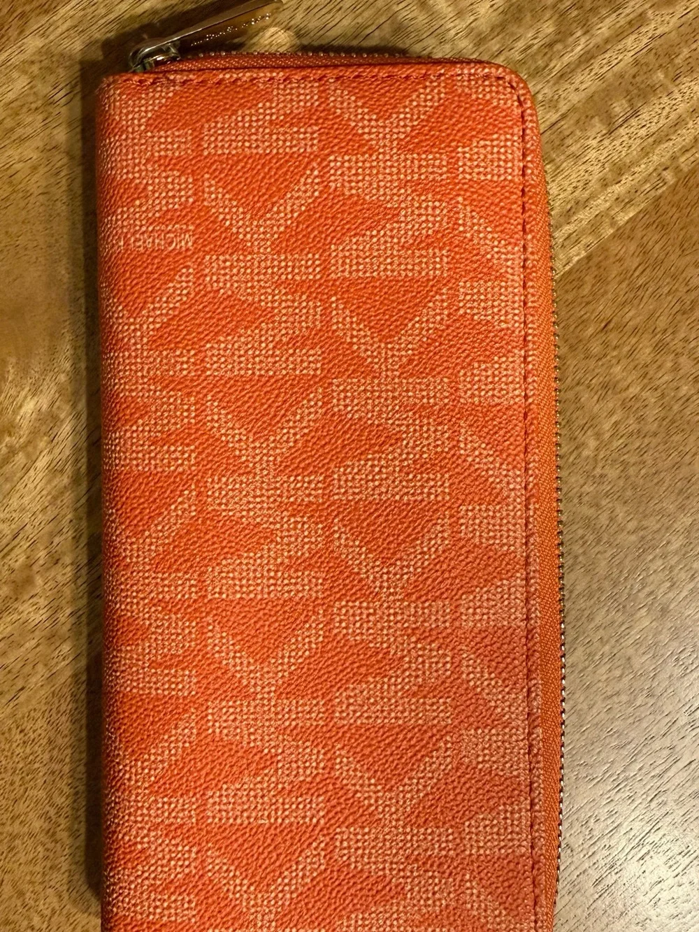 Michael Kors Signature Orange Tote with Matching Wallet
